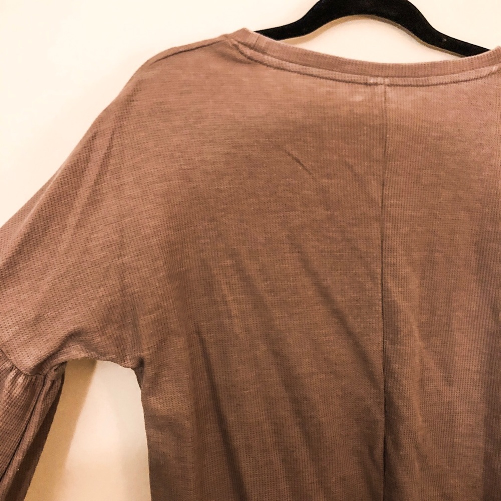 Waffle Knit Lavender Bell Sleeve Lounge
